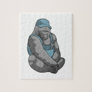 Quebra-cabeça Gorilla como artesão de Wrench