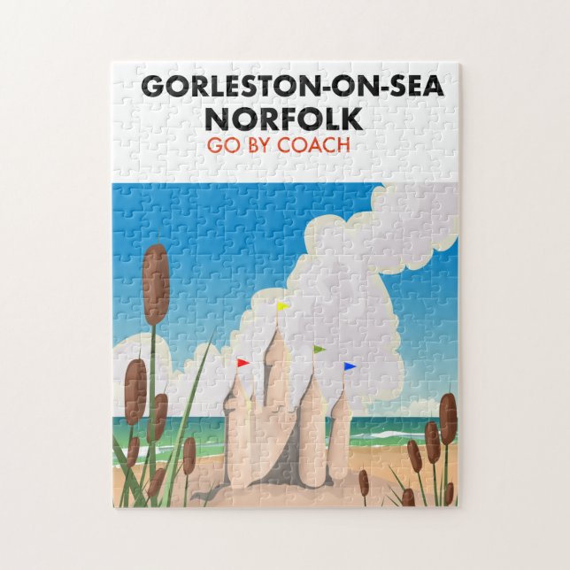 Quebra-cabeça Gorleston-Sea Norfolk Beach poster (Vertical)
