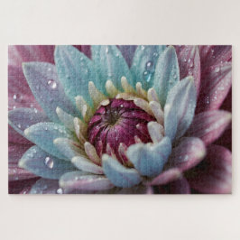 Quebra-cabeça Gotas de Água na Flor de Dahlia