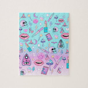 Quebra-cabeça Gótico Girly Pastel Witchy Kawaii - Padrão Bonit
