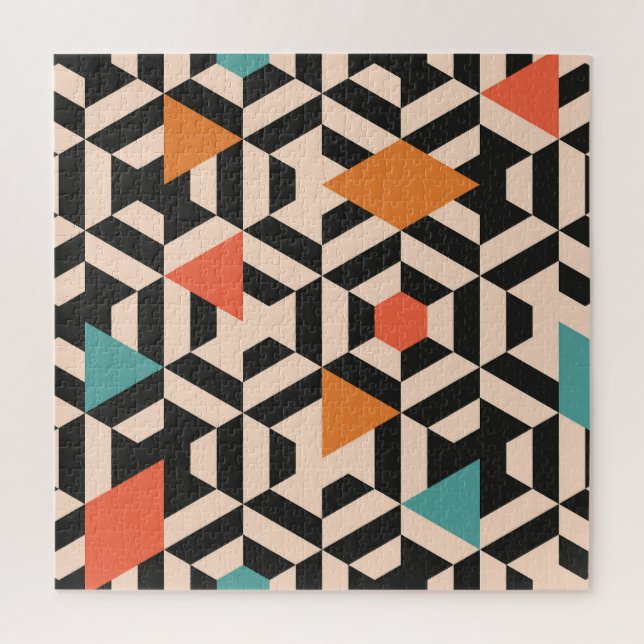 Quebra-cabeça Gouache Digital Simétrico Foloral (Vertical)