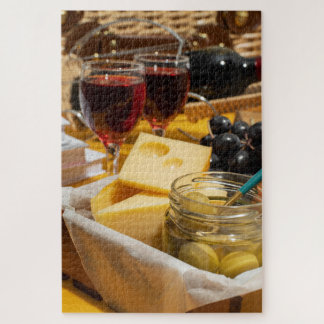 Quebra-cabeça Gourmet Wine, Cheese and Olive Pickles 1014pcs