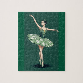Quebra-cabeça Graceful Ballerina Puzzle – Elegant Dancer on Gree
