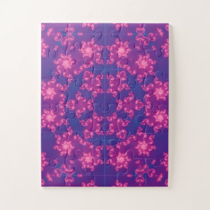 Quebra-cabeça Gradação do caleidoscópio rosa e azul