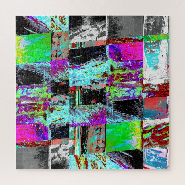 Quebra-cabeça – Grade Abstrata (Vertical)