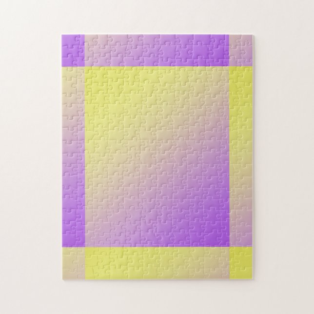 Quebra-cabeça Gradiente Abstrato de Amarelo a Roxo (Vertical)
