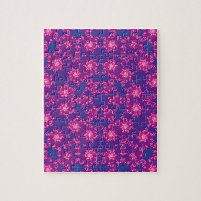 Quebra-cabeça Gradiente de caleidoscópio rosa e azul (Vertical)