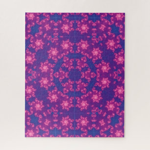 Quebra-cabeça Gradiente de caleidoscópio rosa e azul