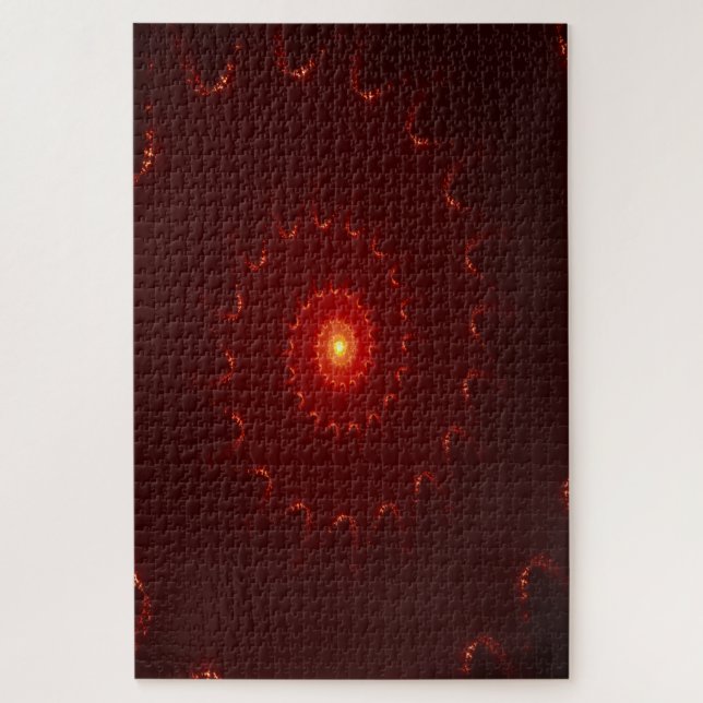 Quebra-cabeça Gradiente de espiral vermelho fiery (Vertical)