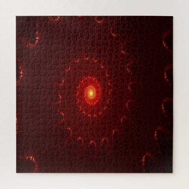 Quebra-cabeça Gradiente de espiral vermelho fiery (Vertical)