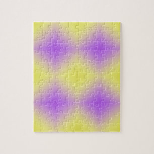 Quebra-cabeça Gradiente de Padrão de Diamante Amarelo a Roxo