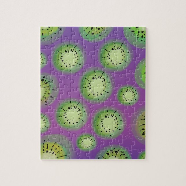 Quebra-cabeça Gradiente Moderno e Roxo de Kiwi (Vertical)