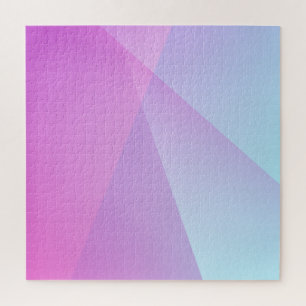 Quebra-cabeça Gradiente Ombre Geométrico Azul Roxo Abstrato