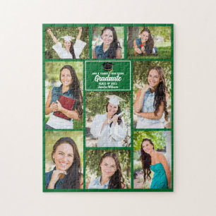 Quebra-cabeça Graduação da Colagem de Fotos do Mais velho Verde