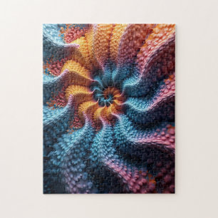 Quebra-cabeça Gráfico de movimento em espiral infinita pastel