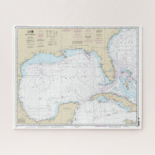 Quebra-cabeça Gráfico náutico Autêntico do Golfo do México