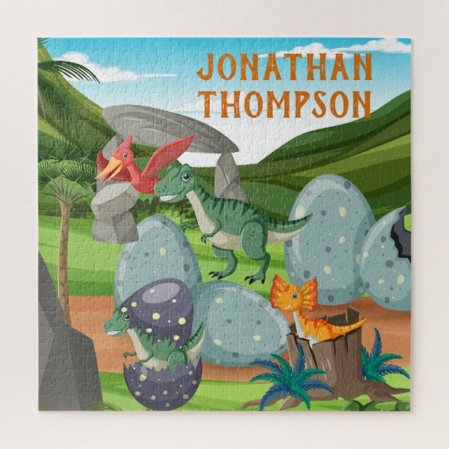 Quebra-cabeça Gráfico profissional Monograma Verde Jurássico (Vertical)