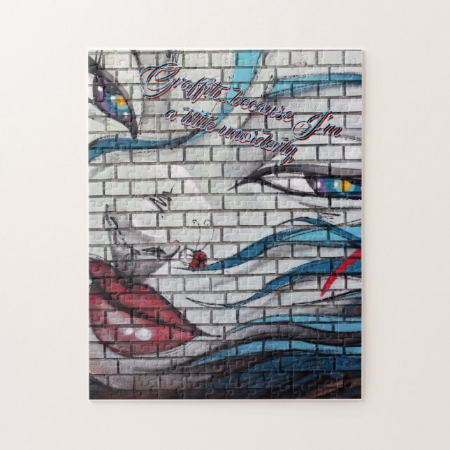 Quebra-cabeça Grafite de Menina Asiática  (Vertical)