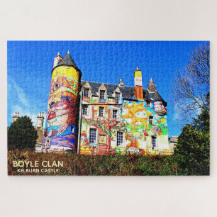 Quebra-cabeça Grafite Kelburn Castle Scotland Boyle Clan Quebra-