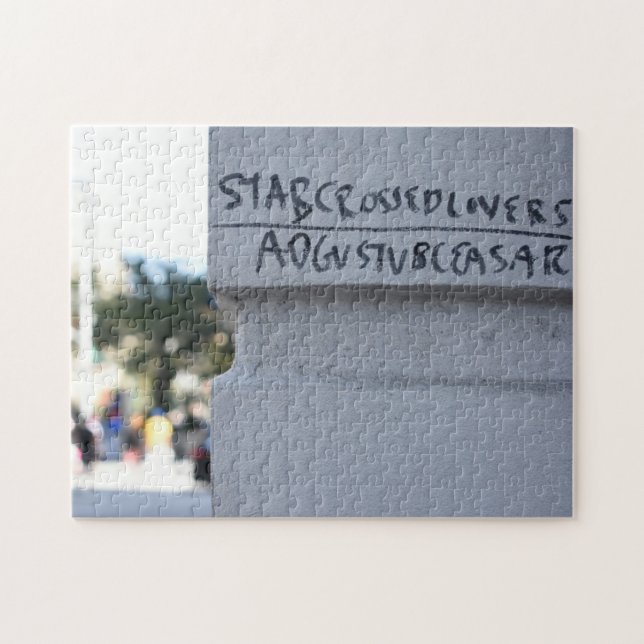 Quebra-cabeça Grafite Shakespeare em camadas cruzadas estreladas (Horizontal)