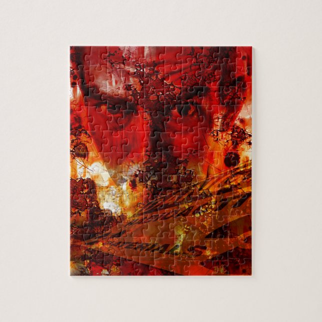 Quebra-cabeça Grafite Vermelho (Vertical)