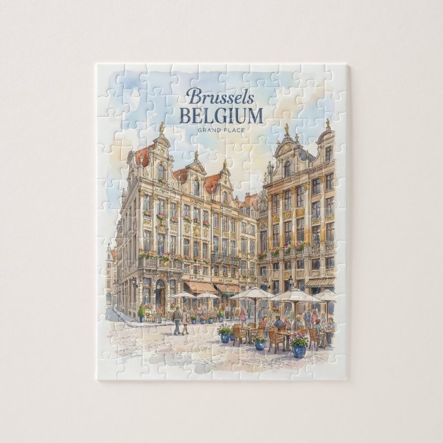 Quebra-cabeça Grand Place Histórico de Bruxelas  (Vertical)