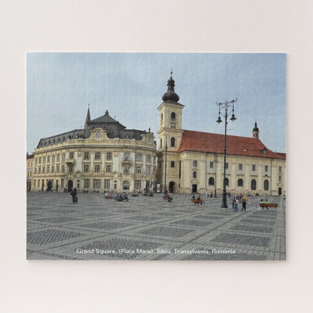 Quebra-cabeça Grand Square (Piaţa Mare), Sibiu, Romênia, em (Horizontal)