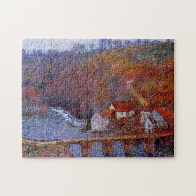 Quebra-cabeça Grande Creuse por ponte em Vervy Monet Fine Art (Horizontal)