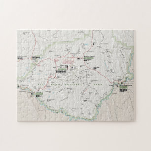 Quebra-cabeça grande do mapa da curvatura (Texas)