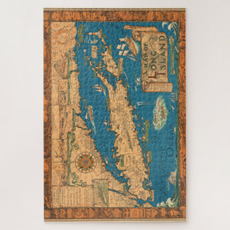 Quebra-cabeça grande do mapa de Long Island