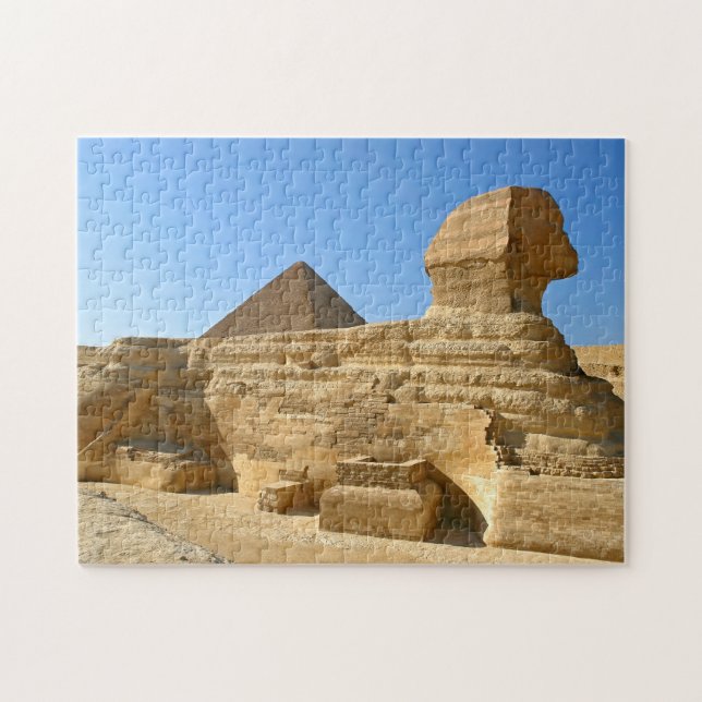 Quebra-cabeça Grande Esfinge de Gizé com pirâmide de Khafre - Eg (Horizontal)