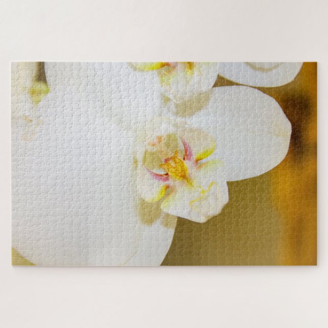 Quebra-cabeça Grande flor branca (Horizontal)