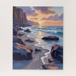 Quebra-cabeça Grande Sur, pintura da costa da Califórnia