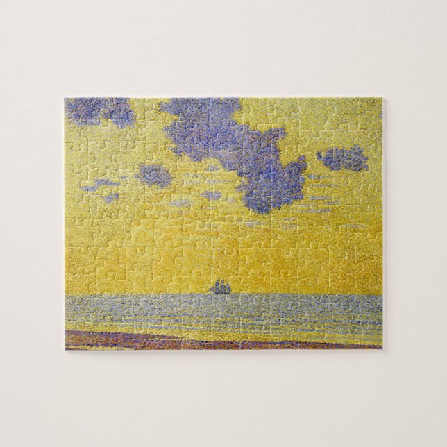 Quebra-cabeça Grandes Nuvens (Céu Amarelo) (Paisagem Elegante) (Horizontal)