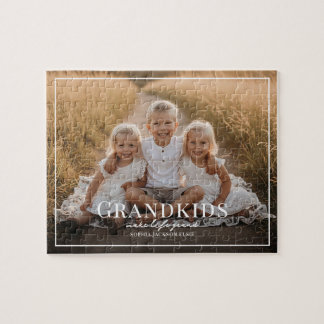Quebra-cabeça Grandkids Make Life Grand Grandparent Gift Photo
