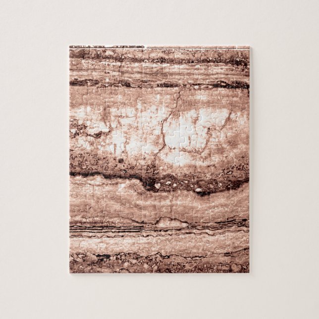 Quebra-cabeça Granito laranja moderno e castanho-bege (Vertical)