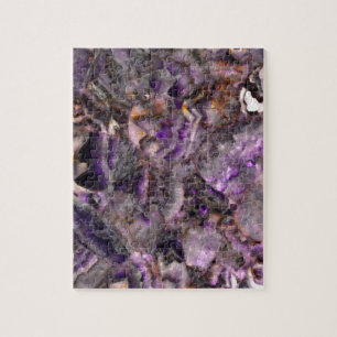 Quebra-cabeça granito mármico de quartzo abstrato roxo