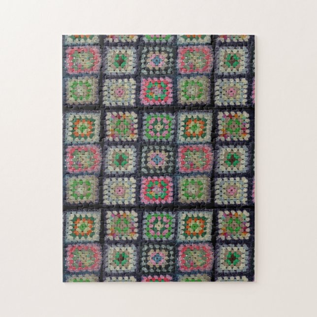 Quebra-cabeça - Granny Square Afghan (Vertical)