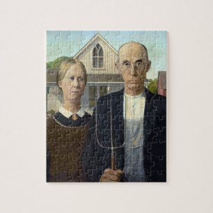Quebra-cabeça Grant Wood "American Gothic"