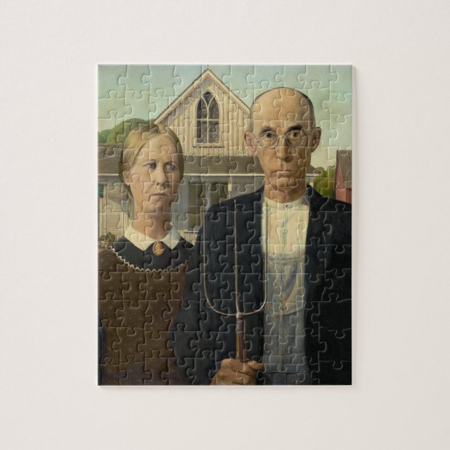 Quebra-cabeça Grant Wood - American Gothic (Vertical)