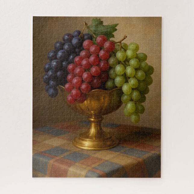 Quebra-cabeça Grape Painting ,Still life Art  (Vertical)