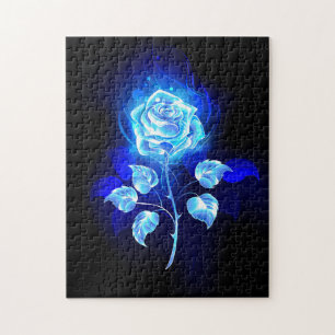 Quebra-cabeça Gravação de Rosa Azul