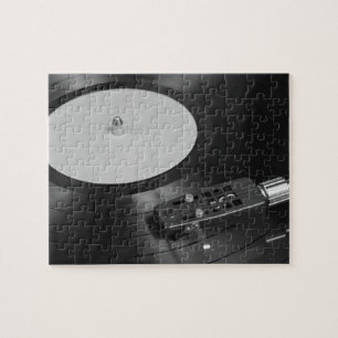 Quebra-cabeça Gravação de vinil reproduzindo em uma visão geral