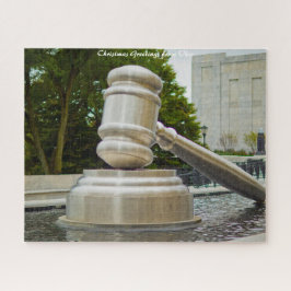 Quebra-cabeça Gravel Statue Ohio.Cartões de natal