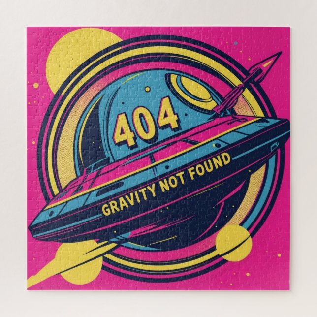 Quebra-cabeça Gravidade 404 Não Encontrada - Arte Pop de Espaço  (Vertical)