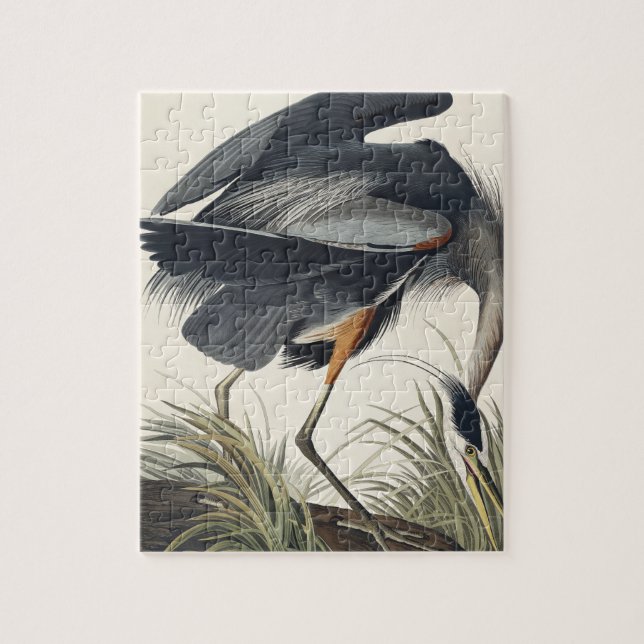 Quebra-cabeça Great Blue Heron from Birds of America (Vertical)