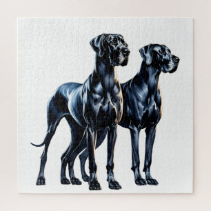 Quebra-cabeça Great Danes Watercolor