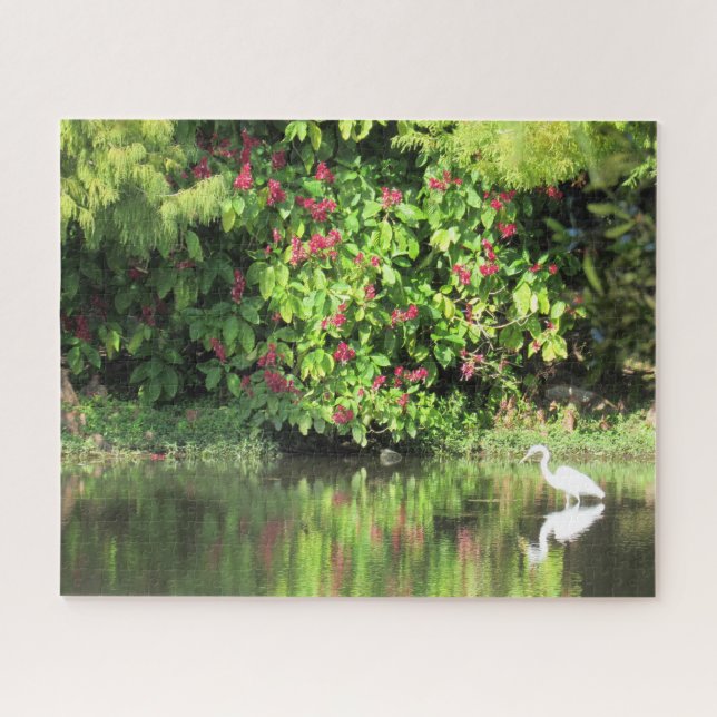 Quebra-cabeça Great Egret Fishing - Beautiful Landscape (Horizontal)