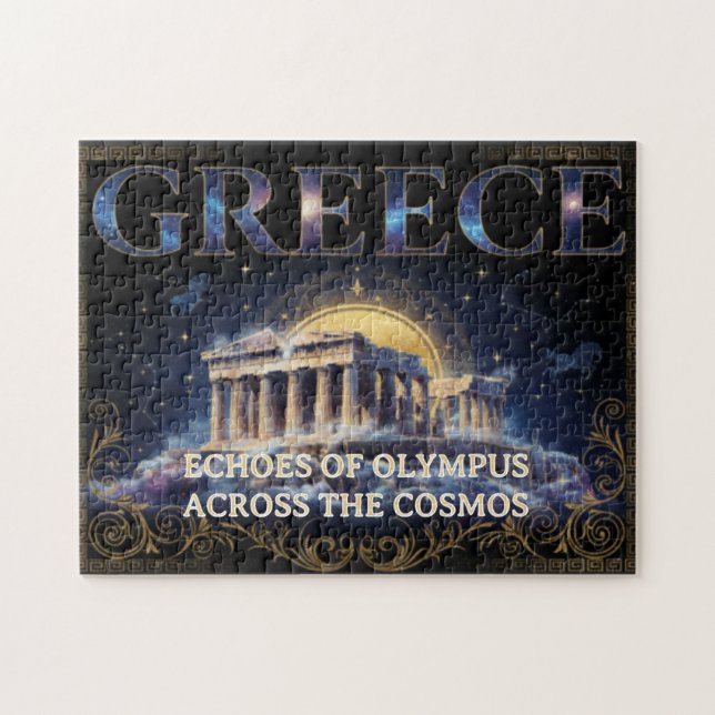 Quebra-cabeça Grécia Cósmica Templo Antigo Arte Celestial (Horizontal)