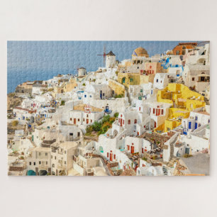 Quebra-cabeça Grécia histórica Colorful Oia Village Santorini